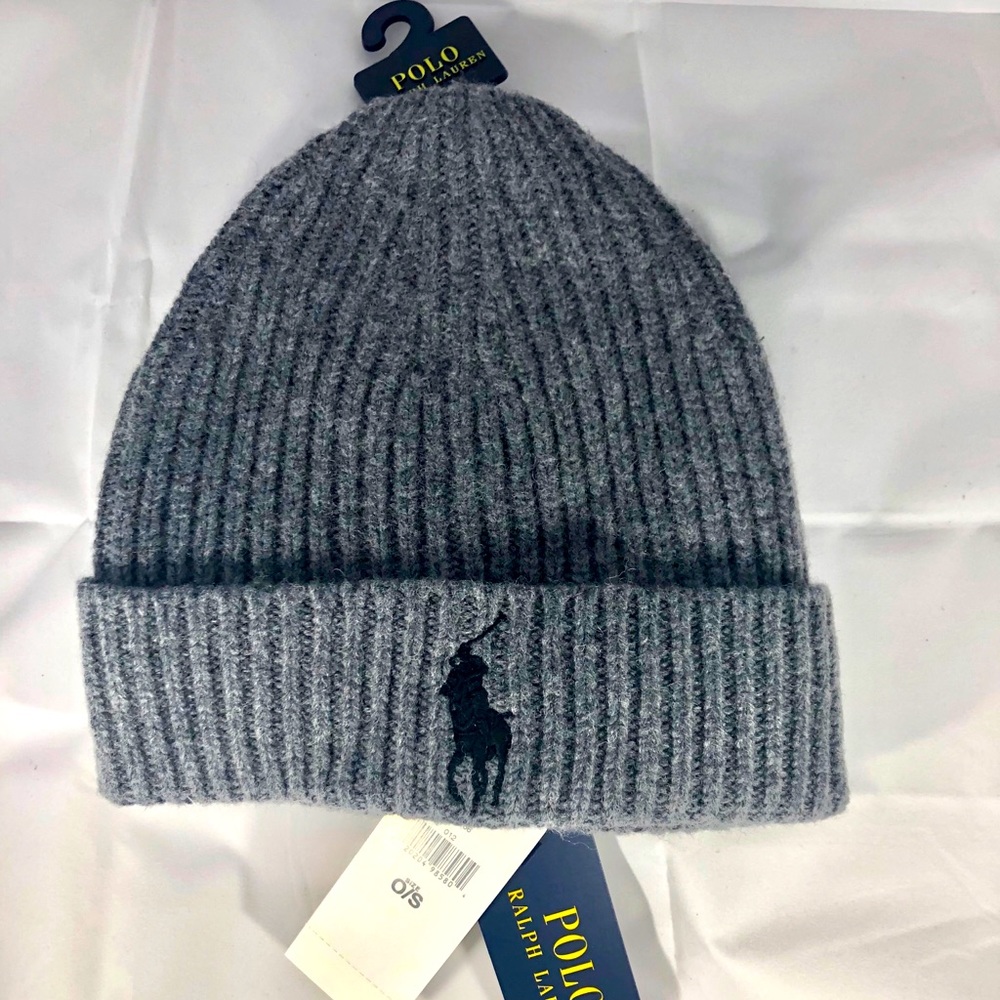 Polo Ralph Lauren Cuffed Knit Gray Beanie SOLD